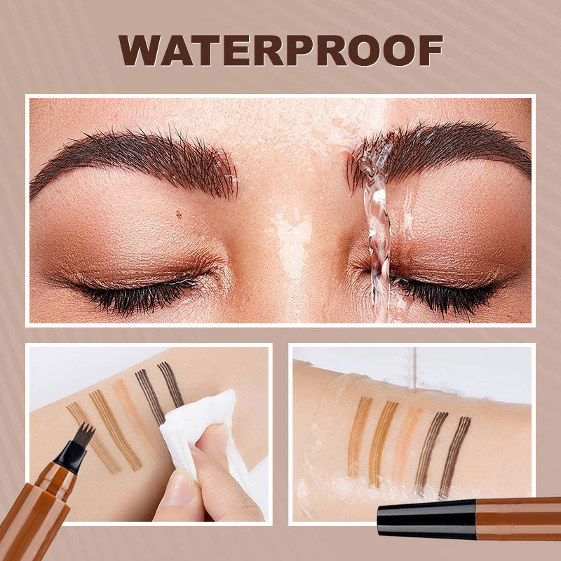 4-Tip Microblade Pen for Brows & Beards – Waterproof, Smudge-Proof & Natural Look
